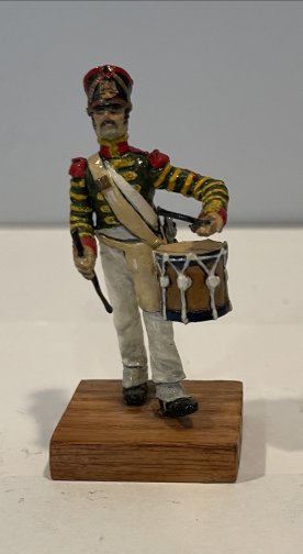 Napoleonic Drummer on Wood Base